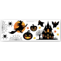 Zelfklevende muurdecoraties van Halloween silhouetten - 16 stuks