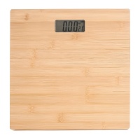 Digitale badkamerweegschaal met bamboe