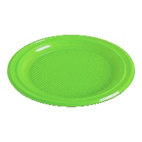 Gekleurde plastic borden van 17 cm - 12 stuks