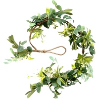 Kunstmatige groene bloemenslinger van 1,06 m