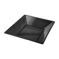 Diepe plastic borden van 17 cm in kleuren - 6 stuks