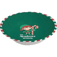 Kerstkommen met elfenmotief, 17,5 cm - 6 stuks