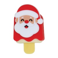 Kinderlippenbalsem in de vorm van een kerstman-ijsje met aardbeiensmaak