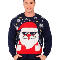 Kersttrui voor mannen met een afbeelding van de kerstman