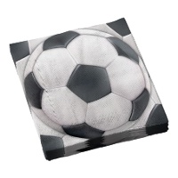 Voetbal Servetten van 16,5 x 16,5 cm - 12 stuks