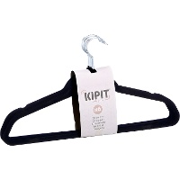 Set van 6 plastic kledinghangers met fluwelen bekleding