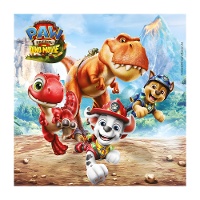 Paw Patrol Dino Movie-servetten van 16,5 x 16,5 cm - 20 stuks