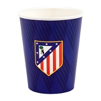Blauwe kartonnen bekers Atlético de Madrid - 8 stuks