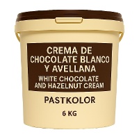 Witte chocolade en hazelnootcrème van 6 kg - Pastkolor