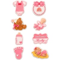 Suikerfiguren Baby Girl - 8 stuks