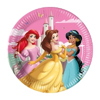 Disney Prinsessen papieren bordjes 20 cm - 8 stuks