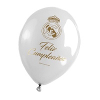 Real Madrid Gelukkige Verjaardag Latex Ballonnen - 6 stuks.