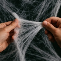 Witte spinnenweb van 60 gram van hoge kwaliteit