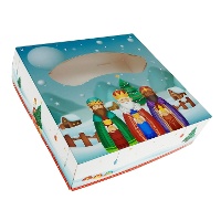 Doos voor Driekoningen cake van 35 x 35 x 8 cm