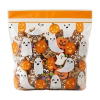 Spookjes- en pompoenzakjes voor snoep 17,5 x 17,5 cm - Wilton - 20 stuks