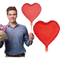 Rode hartballon 40 cm