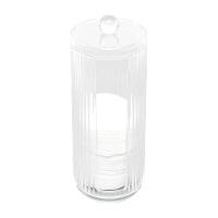 Transparante houder voor wattenschijfjes