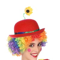 Clownshoed met bloem