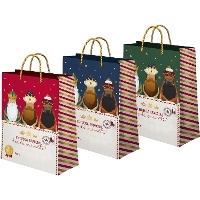 Vintage Driekoningen cadeautas - 42 x 30 x 10 cm - 1 stuk