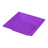 Diepe gekleurde plastic borden van 17 cm - 4 stuks