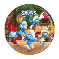 De Smurfen borden 23 cm - 8 stuks