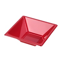 Vierkante kunststof schaaltjes van 12 cm in 3 kleuren - 12 stuks