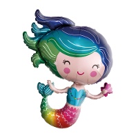 72 cm multikleurige zeemeermin ballon