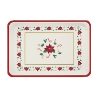 Dienbladen van 34 x 25 cm van karton met Kerstster design - 2 stuks
