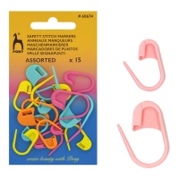 Steekmarkeerders met sluiting van 2,3 en 3 cm - Pony - 15 stuks
