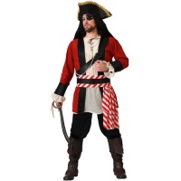 Rood piratenkostuum voor mannen