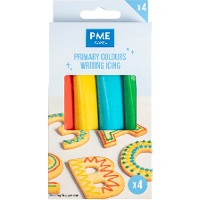 Schrijfglazuur in primaire kleuren 20 g - PME - 4 stuks
