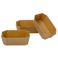 Rechthoekige wegwerpbroodvormen van 15,3 x 8,8 x 6 cm - Decora - 5 stuks