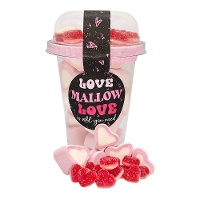 Beker met harten Love mallow love van 130 g - 1 stuk