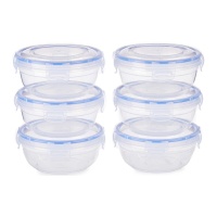 Plastic Tupperware van 0,8 L - 6 stuks