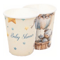 Vasos de Baby Shower Vintage - 8 unidades