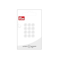 Witte knopen van 0,8 cm met twee gaten - Prym - 12 stuks