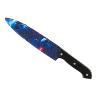 Mes met blauwe schedels van 31 cm
