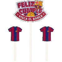FC Barcelona 'Feliz Cumple' toppers - set van 3