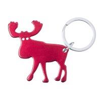 Sleutelhanger met rendier en flesopener - 1 stuk