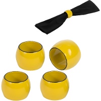 Servetringen Royal mosterd - 4 stuks