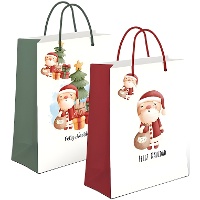 Vintage Kerstman Cadeautas - 14 x 11,5 x 6,7 cm - 1 Stuk