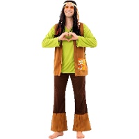 Hippie love power kostuum voor mannen