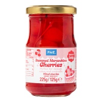 Rode Maraschino kersen met steel van 225 gr