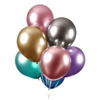 Chromen latexballonnen van 30 cm - PartyDeco - 50 stuks
