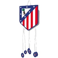 Piñata Atlético de Madrid - schild met blauwe achtergrond, 42 x 40 cm