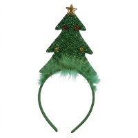 Kerstboom Haarband met Veren