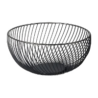Metalen fruitmand 25,5 x 25,5 x 12 cm - 1 stuk