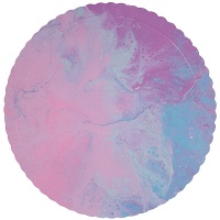 Taartbodem van 30 x 30 x 0,3 cm met abstract ontwerp - 1 stuk