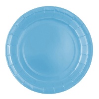 Felgekleurde kartonnen borden van 17 cm - 8 stuks