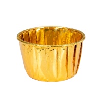 Metallic gouden cupcake-vormpjes van 5 cm - 50 stuks